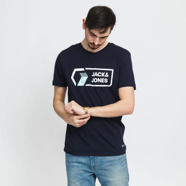 Tričko s krátkým rukávem Jack & Jones JCOLOGAN Tee SS Crew Neck Noos Navy