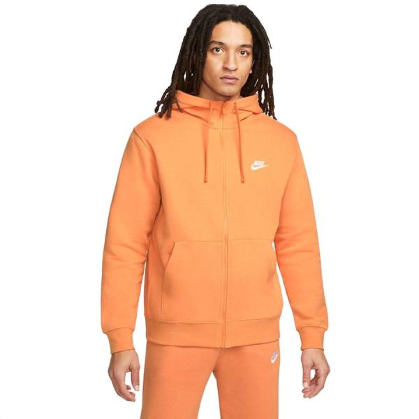 Mikina Nike M NSW Club Hoodie FZ BB oranžová