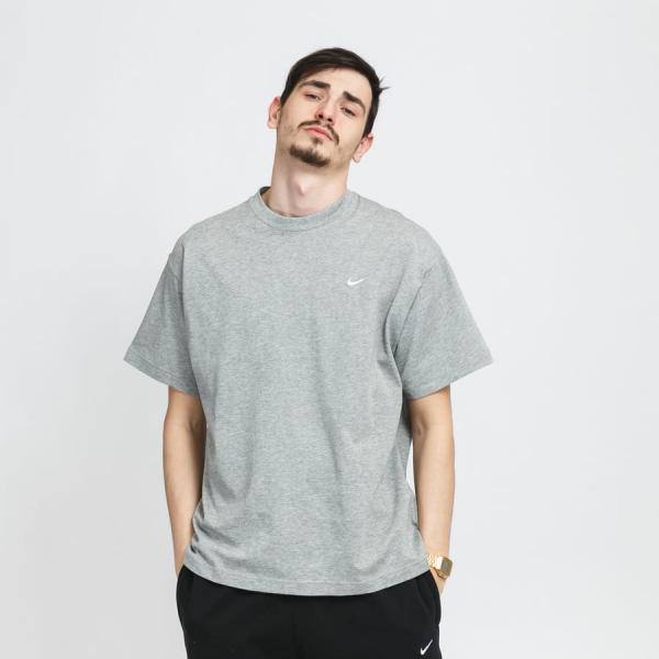 Tričko Nike M NK Solo Swoosh SS Knit Top Grey XS