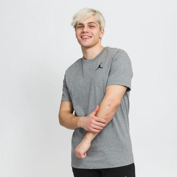 Tričko s krátkým rukávem Jordan M J Jumpman Emb SS Crew melange šedé