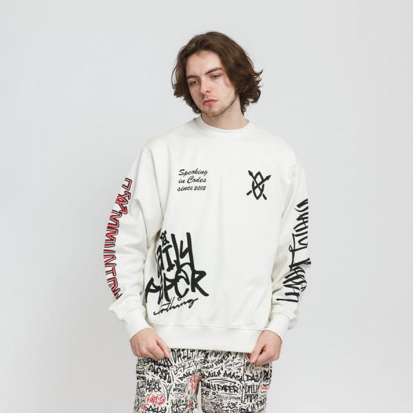 Mikina Daily Paper Marcus Sweater bílá