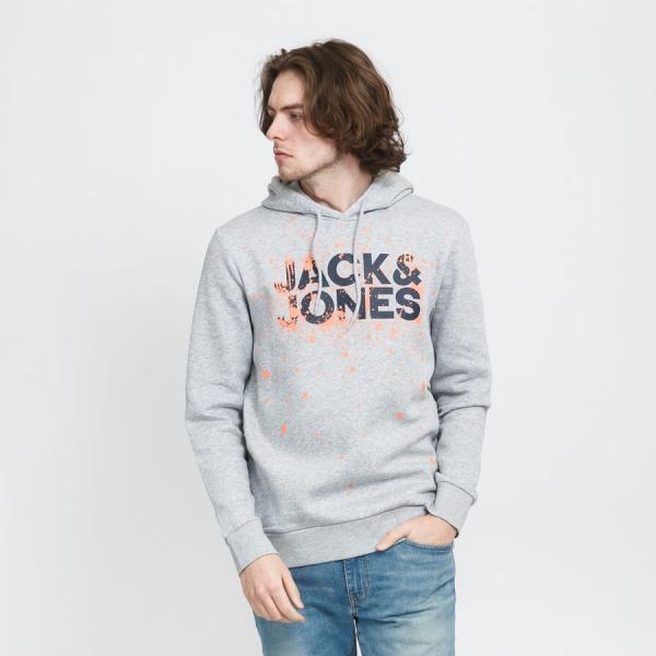 Mikina Jack & Jones JJnew Splash Hoodie Melange Grey S