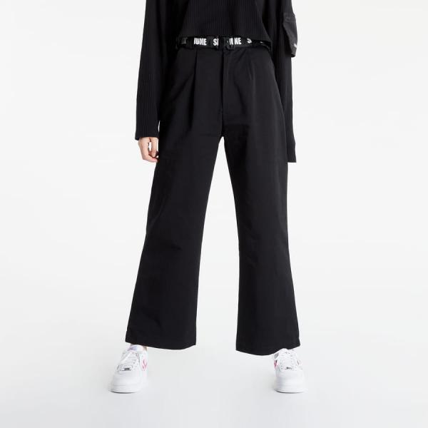 Dámské kalhoty Sixth June Twill wide leg pants černé