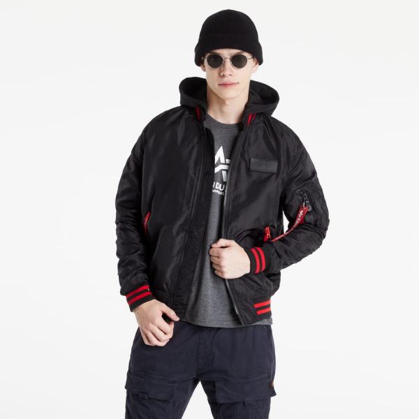 Bomber bunda Alpha Industries MA-1 TT Hood Defense Black