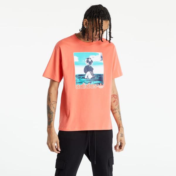 Tričko s krátkým rukávem adidas Originals Fotball Photo TEE Orange