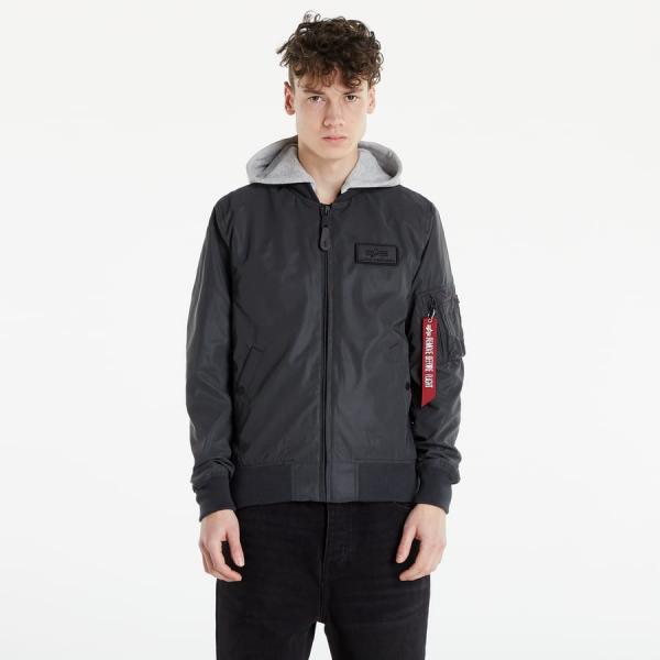 Alpha Industries HOOD REFLECTIVE Bomber Black