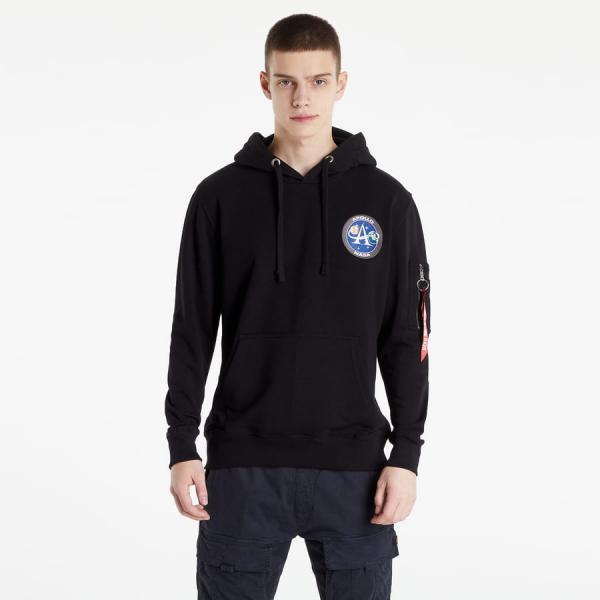 Mikina Alpha Industries Apollo Mission Hoodie Black L