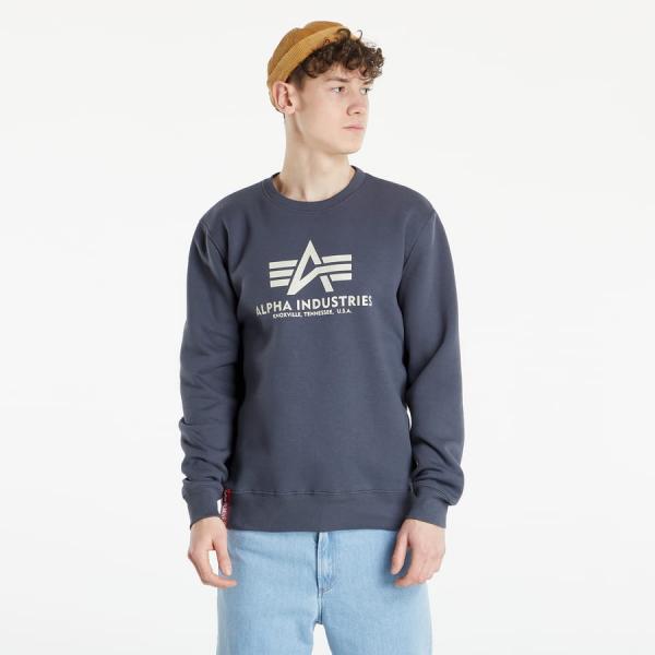 Mikina Alpha Industries Basic Sweater Grey / Black XL