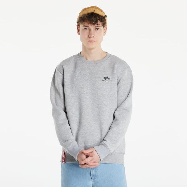 Mikina Alpha Industries Basic Small Logo Sweatshirt Grey Heather XL