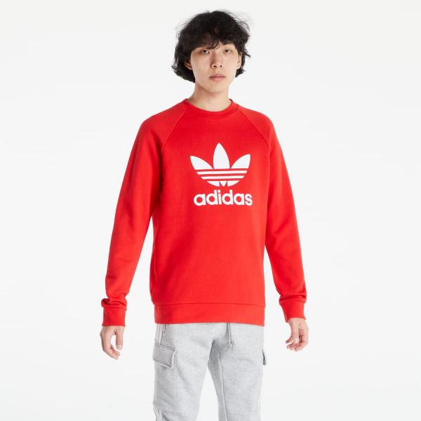 Mikina adidas Originals Adicolor Classics Trefoil Crewneck Sweatshir Red