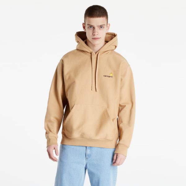 Mikina Carhartt WIP Hooded American Script Sweat Dusty H hnědá