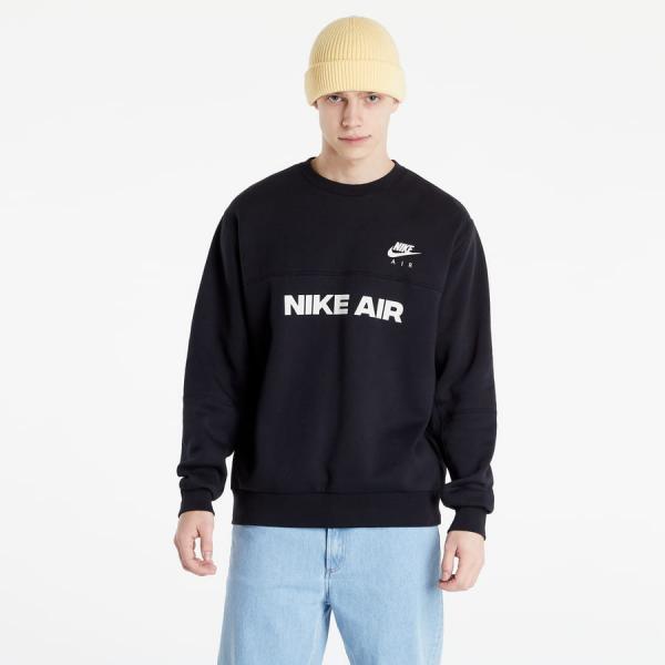 Mikina Nike Air Brushed - Back Fleece Crew Black