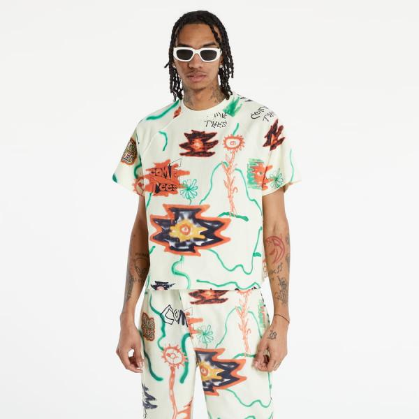 Tričko s krátkým rukávem Converse x Come Tees Floral Triangle Tee Beige