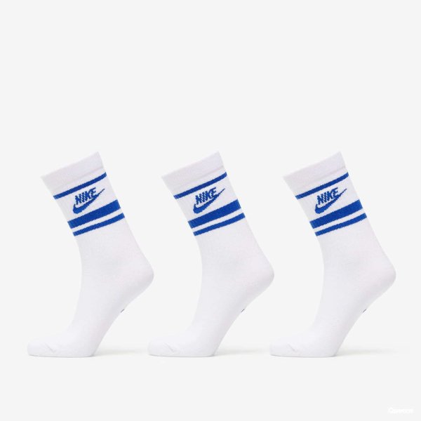 Ponožky Nike NSW Everyday Essential Crew Socks 3-Pack White/ Blue XL