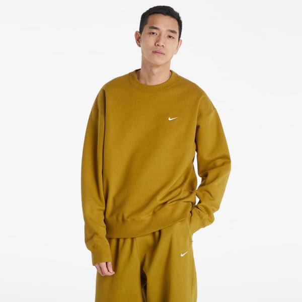 Mikina Nike NRG Soloswoosh Men's Fleece Sweatshirt Desert Moss/ White