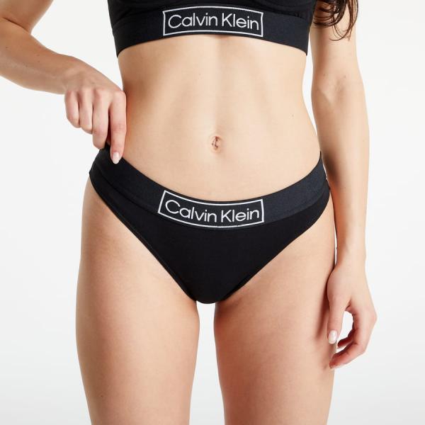 Kalhotky Thong Calvin Klein Thong černé