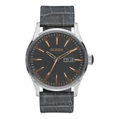 Nixon Sentry Leather Gray Gator