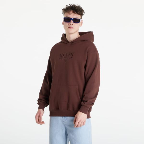 Mikina GUESS Hooded Sweatshirt Brown
