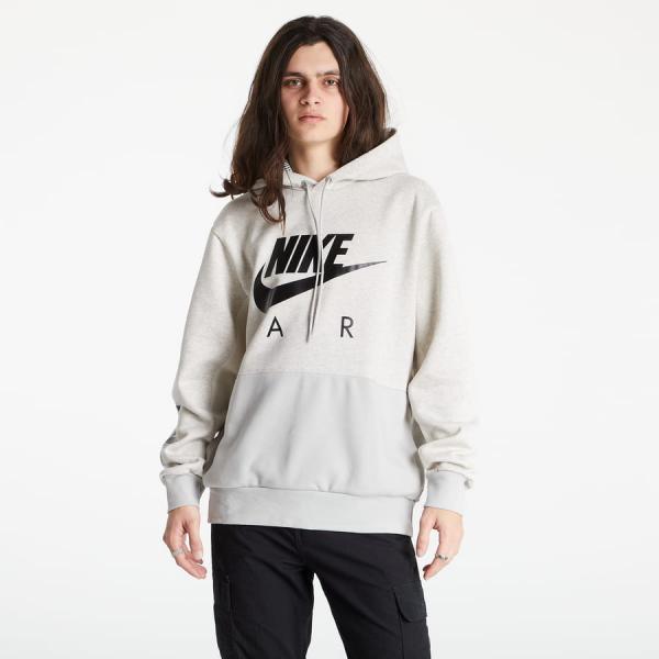 Mikina Nike NSW Nike Air Brushed Back Pullover Hoodie Lt Iron Ore/ Htr/ Phantom/ Black M
