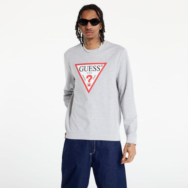 Mikina GUESS Audley Fleece Crewneck Grey