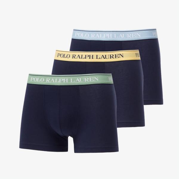 Polo Ralph Lauren Stretch Cotton Classic Trunks 3-Pack Tmavě modré