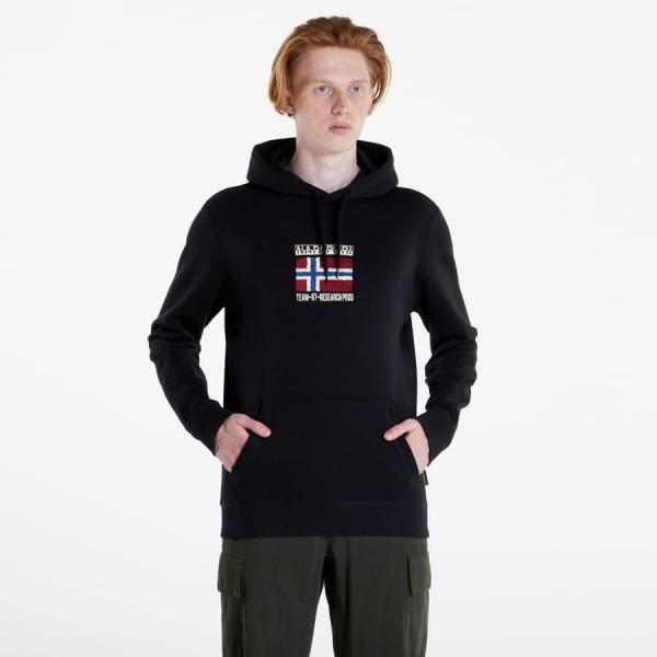 NAPAPIJRI Flag Hoodie Black
