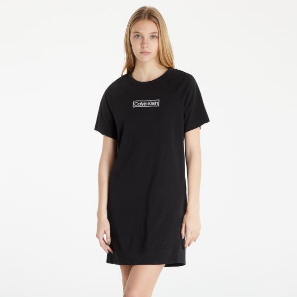 Šaty Calvin Klein Logo Nightdress Black