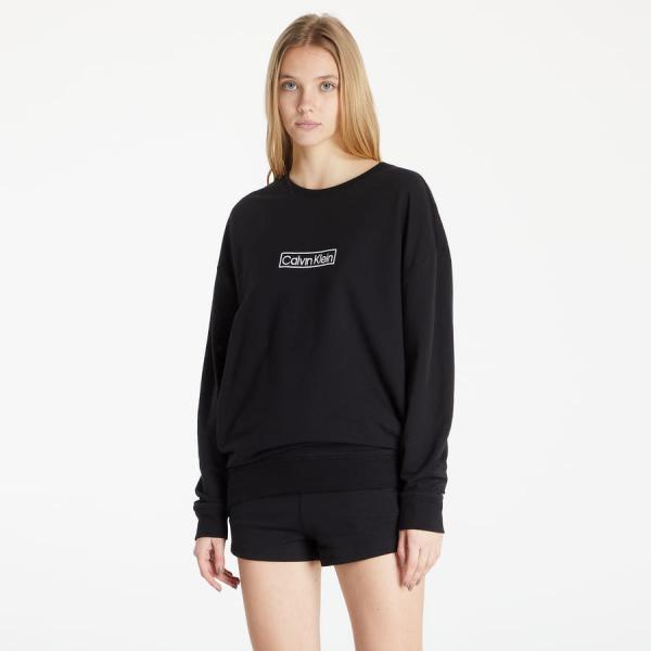 Dámská mikina Calvin Klein Box Logo L/S Sweatshirt Black