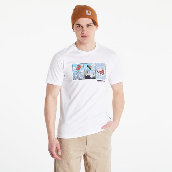 Tričko s krátkým rukávem Converse Comic Chuck Tee Bílé