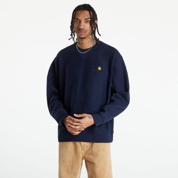 Mikina Carhartt WIP American Script Sweat tmavě modré