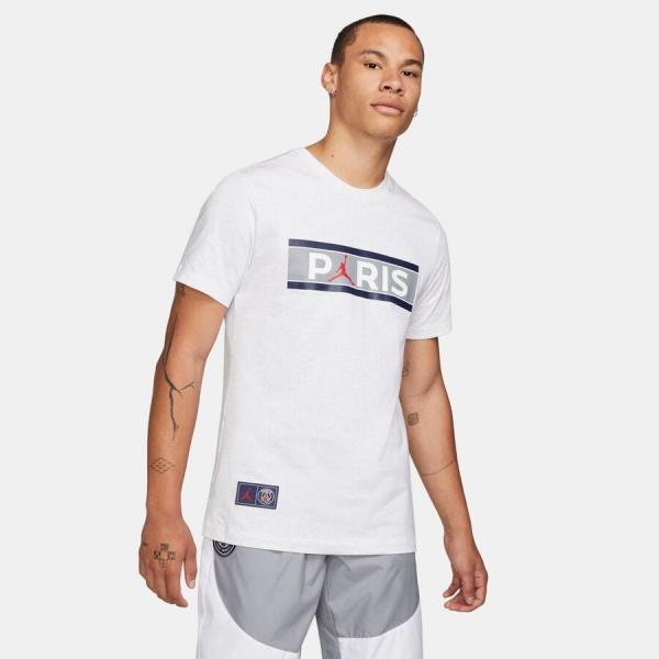 Tričko s krátkým rukávem Jordan Paris Saint-Germain Wordmark Tee White