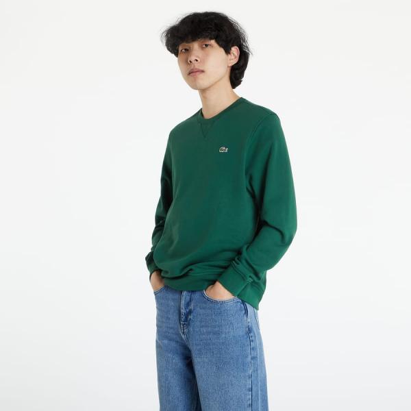 Mikina LACOSTE SPORT Cotton Blend Fleece Sweatshirt Green