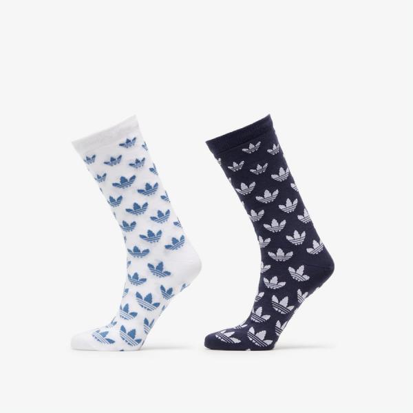Ponožky adidas Originals Monogram Crew Socks 2-Pack bílé/černé