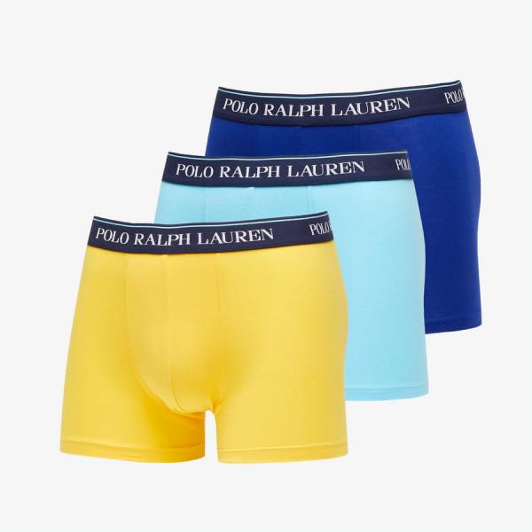 Polo Ralph Lauren Stretch Cotton Boxer 3-Pack modré/ žluté/ tyrkysové