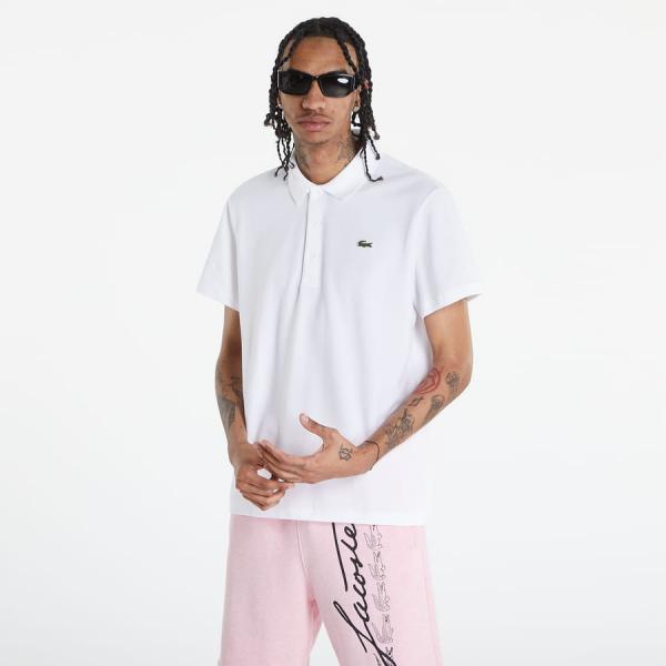 Tričko s krátkým rukávem LACOSTE Regular Fit White