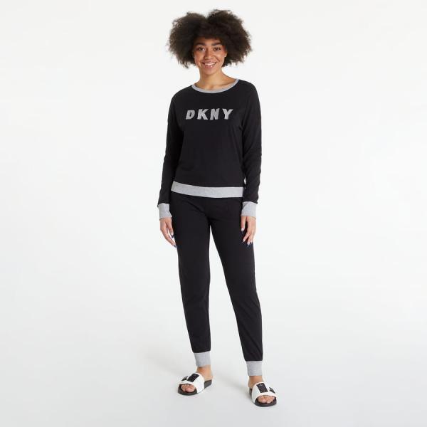 DKNY WMS Long PJ Set Black