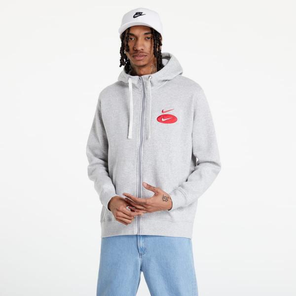 Mikina Nike Swoosh League Brushed Back Fleece Hoodie Grey