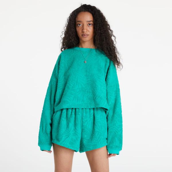Dámská mikina Billabong Lazy Days Terrycloth Long Sleeve Crop Top for Women Tyrkysová