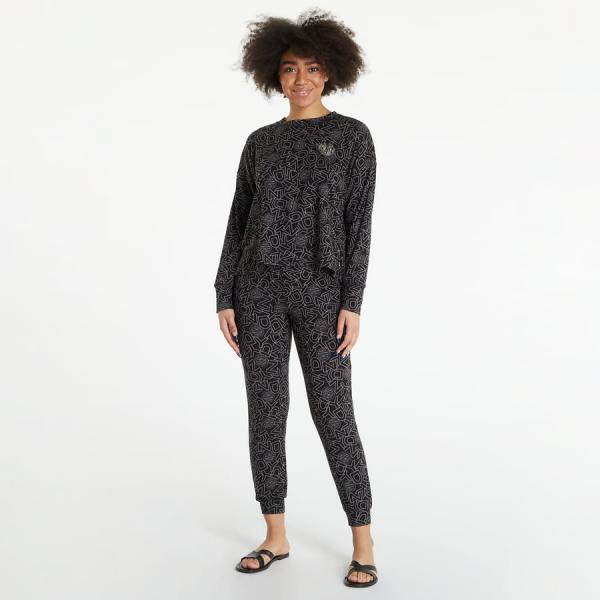 Pyžamo DKNY WMS Long Sleeve Pajamas Set Black M