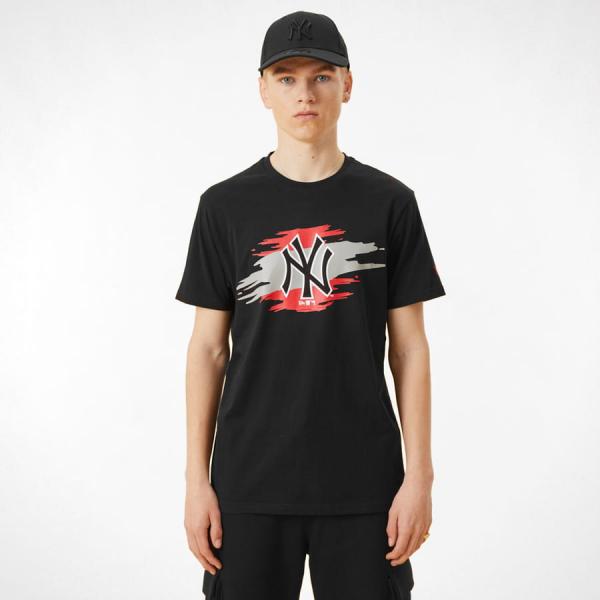 Tričko s krátkým rukávem New Era MLB Tear Logo Tee New York Yankees Black