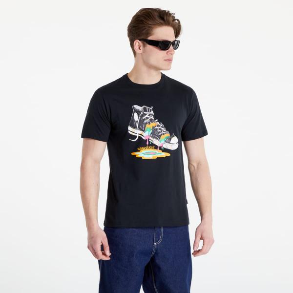Tričko s krátkým rukávem Converse Paint Drip Graphic Pullover Tee Black