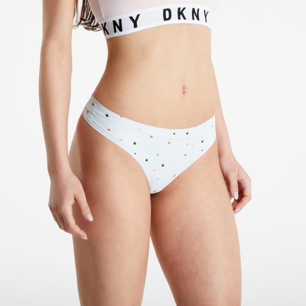 Kalhotky DKNY Litewear-Cut Thong tyrkysová M