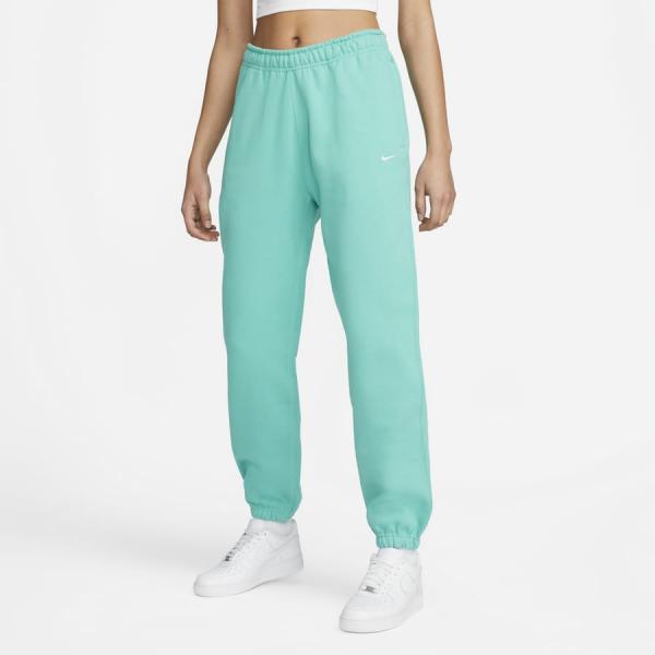 NikeLab Solo Swoosh Women's Fleece Pants Washed Teal/ White