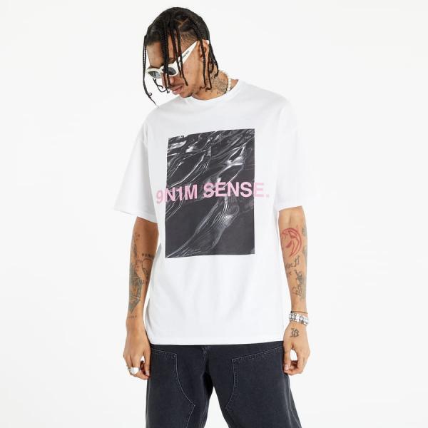 Pánské tričko 9N1M SENSE. Black Chrome T-Shirt bílé