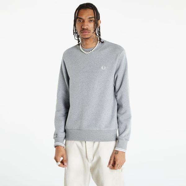 Mikina FRED PERRY Crew Neck Sweatshirt Grey
