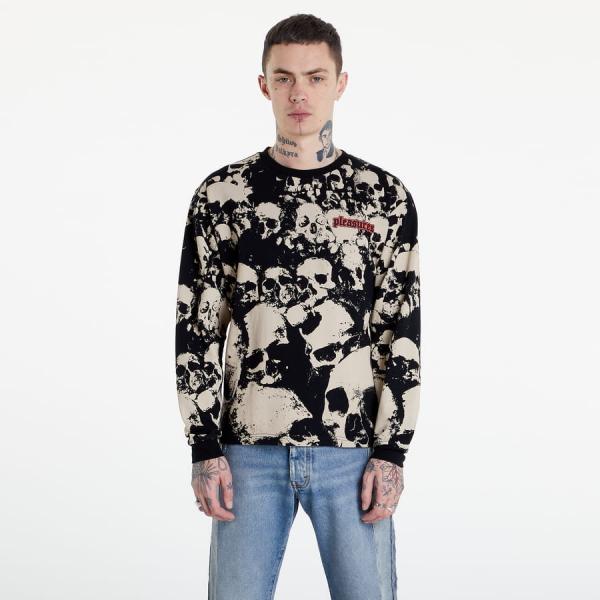 Tričko s krátkým rukávem PLEASURES Despair Longsleeve Shirt černé