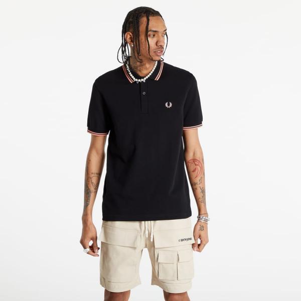 Polo tričko FRED PERRY Twin Tipped Fred Perry Shirt černé