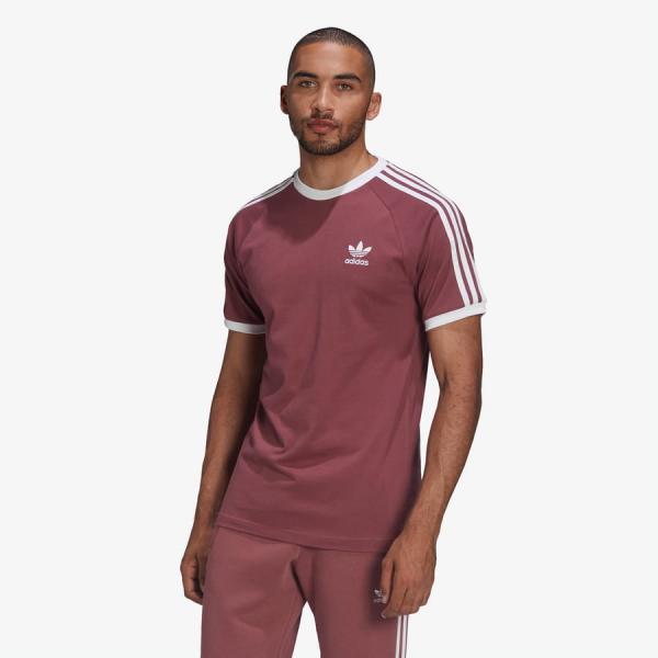 Tričko s krátkým rukávem adidas Originals 3-Stripes T-Shirt vínová
