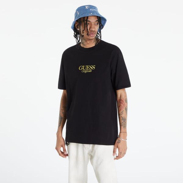 Tričko s krátkým rukávem GUESS Front Logo T-Shirt Black