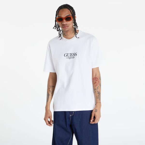 Tričko s krátkým rukávem GUESS Front Logo T-Shirt White
